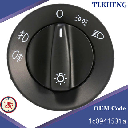 1C0941531A Headlight Fog Light Power Auto Head Lamp Switch For Volkswagen Beetle Golf Jetta Lupo Passat Sharan 1998-2010