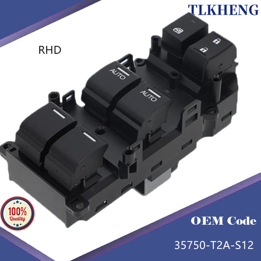 35750-T2A-S12 RHD Window Control Switch For Honda Accord 2009-2017